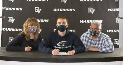 DVHS senior swimmer Lucas Santiago signs with Clarion University