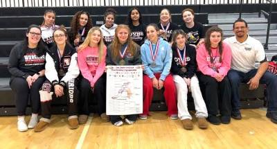 Delaware Valley High School girls wrestling at the PIAA District 2 Championships.