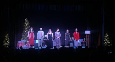 “Meet Me in Milford” cast (from left): Shannon Felletter, Alexander Miller, Christine Devine, David Torres, Noelle Vallario, and Joseph Ambrosia.