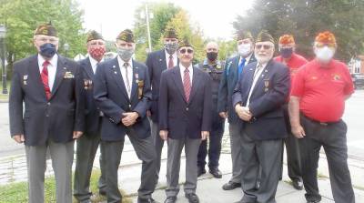 Veterans gather for the 9/11 remembrance ceremony (Photo by Frances Ruth Harris)