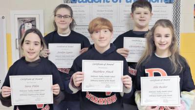 DVMS students of the month for February