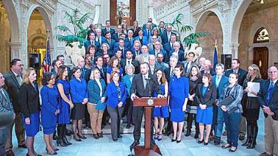 The Pennsylvania House after passing bills to stop human trafficking in the state.