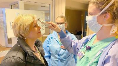 Health care workers at Wayne Memorial Hospital in Honesdale are now screening patients and visitors before allowing them to enter the building.