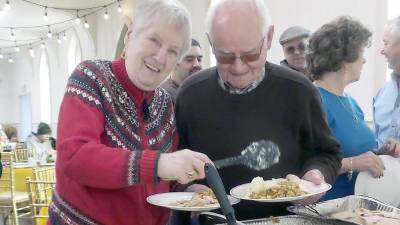 Last year's community dinner at the Church of the Good Shepherd