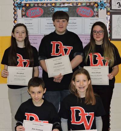 Students of the Month at DVMS
