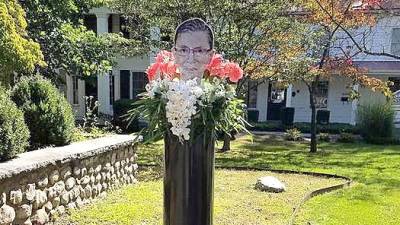 Tribute to Justice Ginsburg now at Soldiers and Sailors Memorial