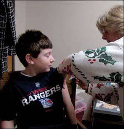 Kids from DVES get H1N1 flu shots