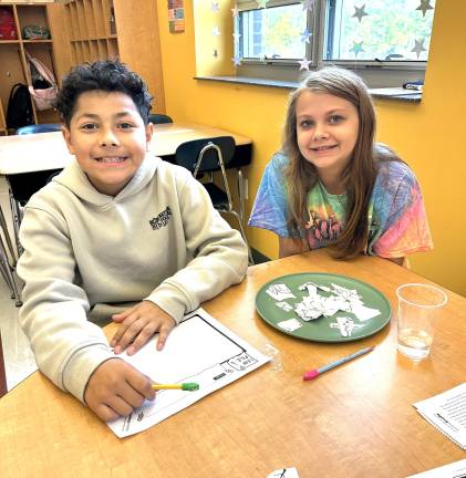 Victor Ortega and Ella Babb investigate what happens to fallen leaves.