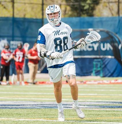<b>DVHS graduate Shane Roche played attack this past season for Mercy University in Dobbs Ferry, N.Y.</b>