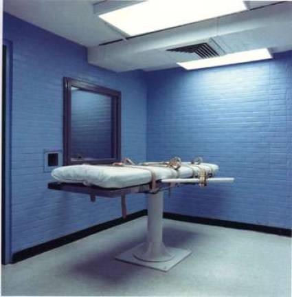 Pictured is a table used for lethal injections, Pennsylvania's method of executing prisoners.