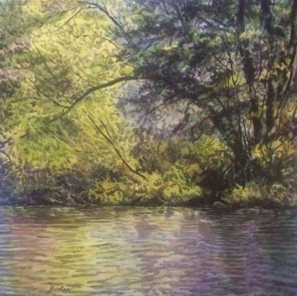Katia Gushue, "Sunlit Arch," oil