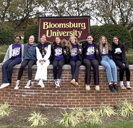 DVHS seniors Ashantia Dicette, Emma Simmons, Kimberly Smyser, Ava Troup, Lily Stoveken,Jaida Palacios, Kaitlin Gelardi, and Reilly Newton traveled to Bloomsburg University to compete in one of eight <b>PSPA</b> Regional Contests