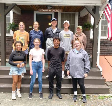 L-R - Front row: Melania Pena, Caitlin Wilson, Daurys Ramirez De Jesus and Kathleen McKillop. Back row: Taryn Hummer, Callie Gorman, Daniel Olson, Andrew Mauriello and Eileen Hewitt. Absent from the photo are Michael C. Allardyce, Jillian DelBalso, Maxwell J. Dombrowski and Jillian R. Lopez.