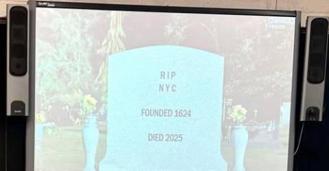 School: Political image part of class lesson plan