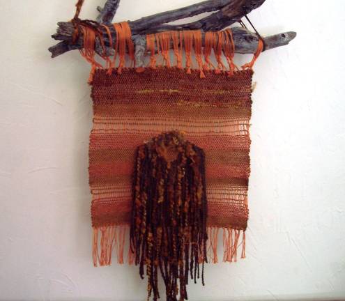 Barbara Leimer, "Mustache," wool weaving