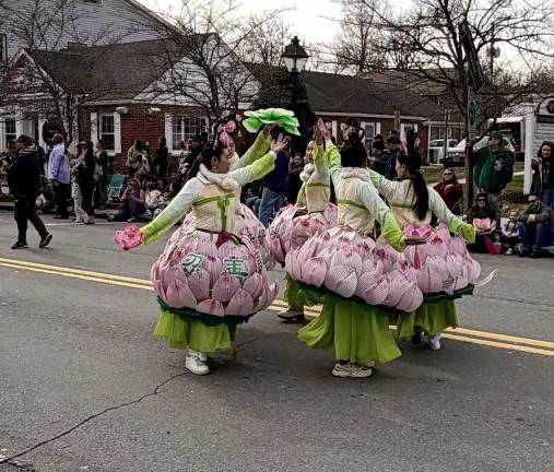 Flowers from Falun Dafa/ Falun Gong meditative group.