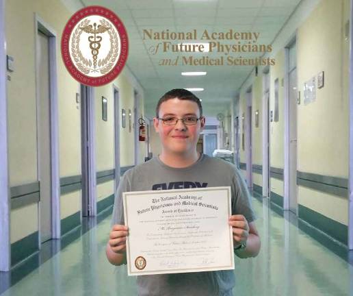 DV senior Benjamin Steinberg, who received an award of excellence from The National Academy of Future Physicians and Medical Scientists (Photo provided)