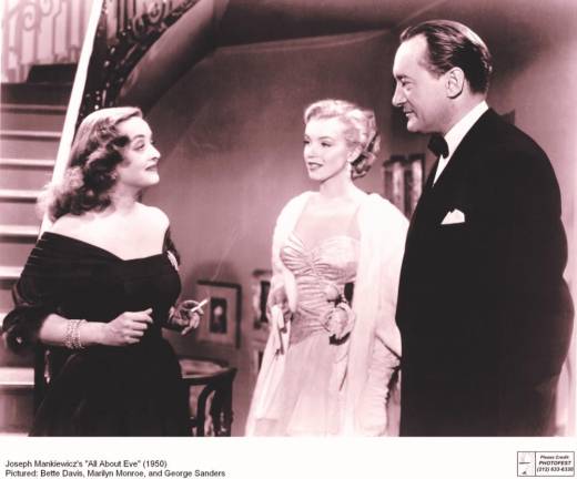 “In All About Eve, Marilyn Monroe , virtually an unknown, enters like a beam of light, clearly a star in the making and a unique comic treasure,” says John DiLeo. Her presence lasts only a couple of minutes.