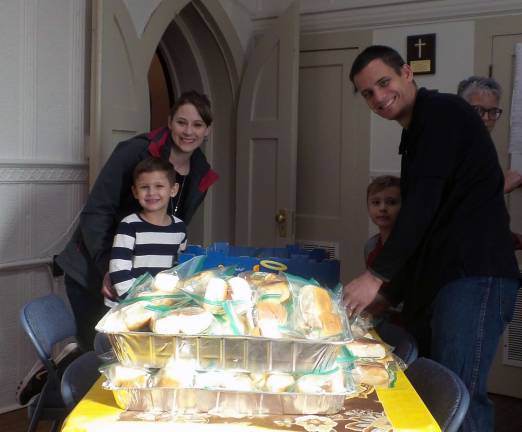 Melinda and Kevin Luhrs and their children Blake and Brett volunteered