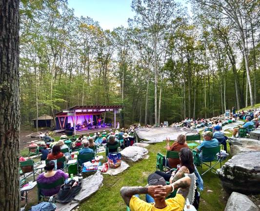 Guests enjoying a recent Harmony In The Woods concert.