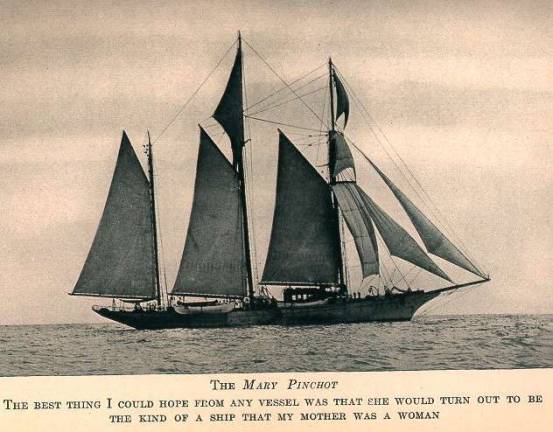 Gov. Gifford Pinchot and his family sailed to the South Seas on this schooner between his two terms as Pennsylvania governor (Image provided)