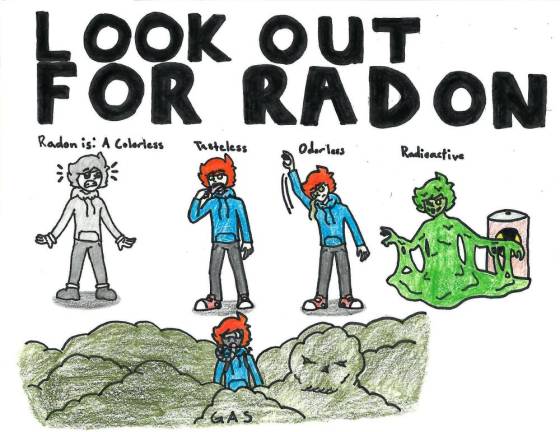 Brandon Maros-Moran won first place for this poster, which will be entered into the National Radon Poster Contest.