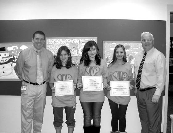 Dingman-Delaware Middle School Students of the month