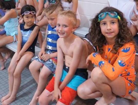 Every afternoon, the campers get an hour of swim time in Delaware Valley’s High School pool.