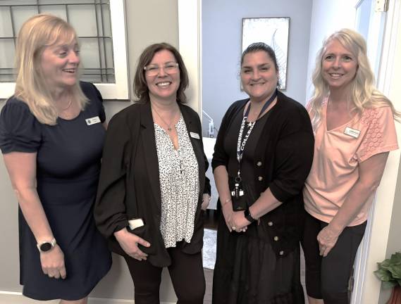 From left: Cynthia de Febo, Dr. Anca Marinescu, Dr. Jennifer Passenti and Linda Kelly.