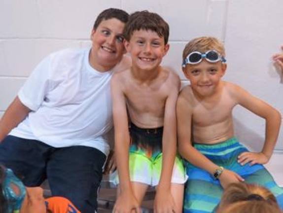 Every afternoon, the campers get an hour of swim time in Delaware Valley’s High School pool.