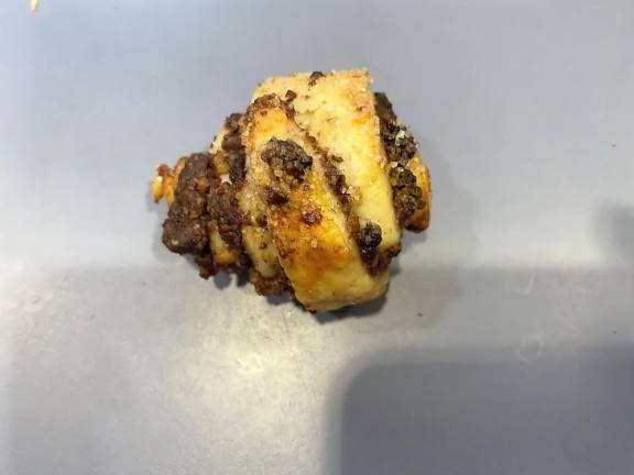 One delicious rugelach (Photo by Marilyn Rosenthal)