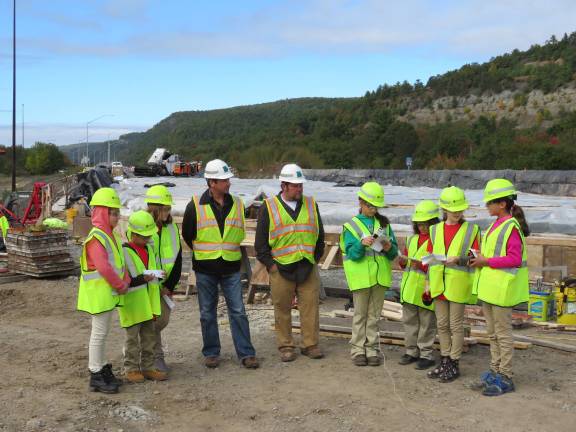 Rylie Schuller, Nicholas Williams, Sara Flick, PA DOT Supervisor Karl Wegforth, PA DOT Construction Manager Jeff Bonacci Elena Cirello, Eddie Nieves, Olivia Coehlo, Jazymne Bates (Photos provided)