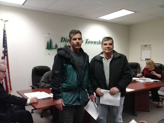 Roger and Keith Mitchele, the quarry owners, are happy with the board's decision (Photo by Anya Tikka)
