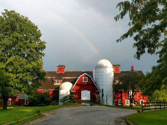 &quot;Late Summer Barn Rainbow 2017&quot; by Shawn-Viggiano