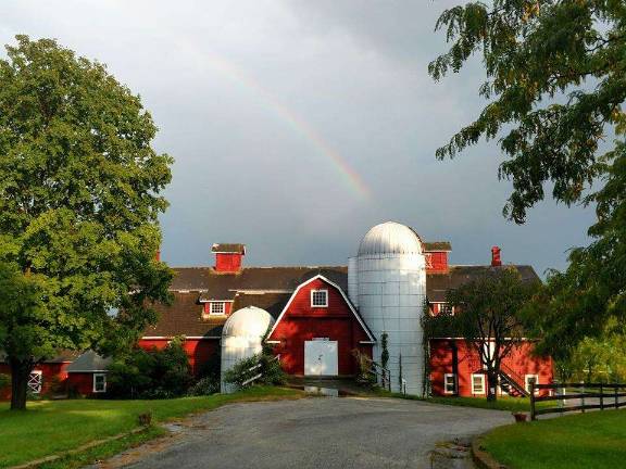 &quot;Late Summer Barn Rainbow 2017&quot; by Shawn-Viggiano