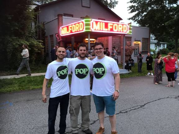 Everett Lauster, Shane Dittsworth and Christian Fescine on premiere night (Photo provided)