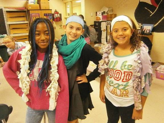Scarves make a fashion statement: pictured (from left) are Lashon Little, Bridget Gendreau, and Daniela Cuccio (Photo provided)