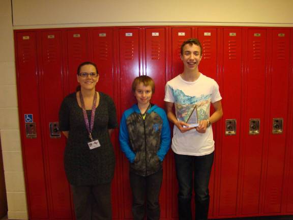 From left: Mrs. Stacy DeFrancesco, Aiden McCarthy, Connor LaMarca (Photo provided)