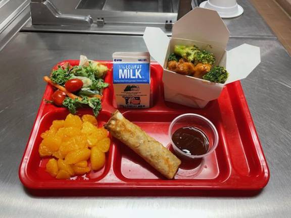 General Tso’s lunch in the Monroe-Woodbury School District. Photo provided.
