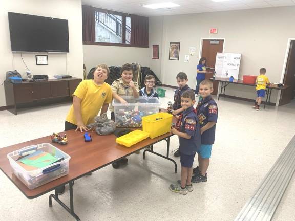 Kids enjoy building with LEGO at the 2025 Cub Scout Pack 1071 2025 STEM event.