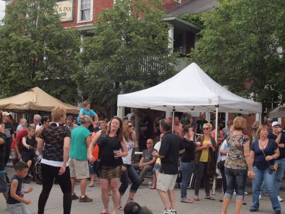 People dancing in the street at the annual Milford Music Festival, which was awarded a PA Partners in the Arts Grant (Photo by George Leroy Hunter)