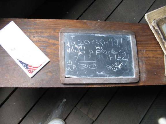 Individual student slate board (Photo by Ginny Privitar)