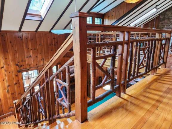 Classic log home features Old World charm and craftsmanship