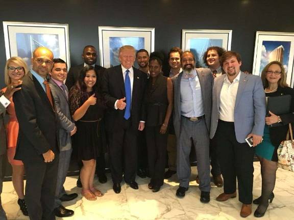 Gregory Kirsopp is second from the right as he poses with President Trump and his team (Photo provided)