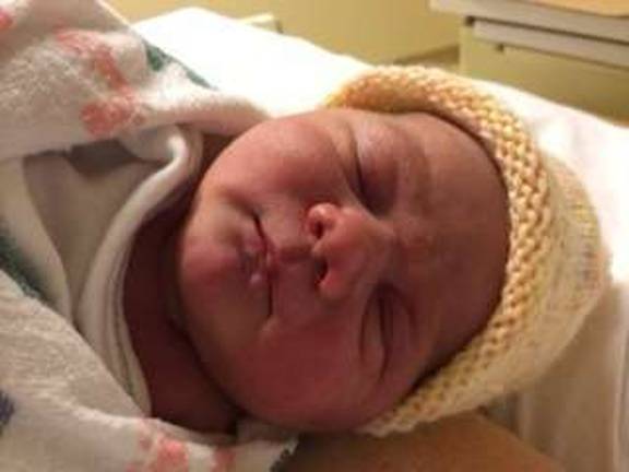 The newest member of the Giarratano family, who made her way into the world in a minivan