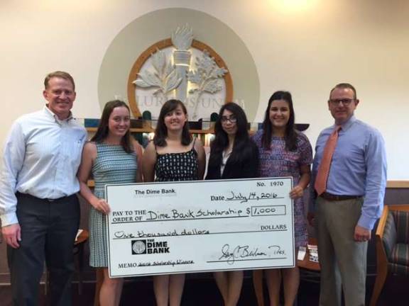 The Dime Bank awards scholarships to local students