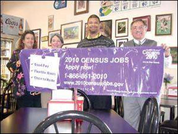CENSUS RECRUITERS MEET AT RAY-N-CHARLES DELI.