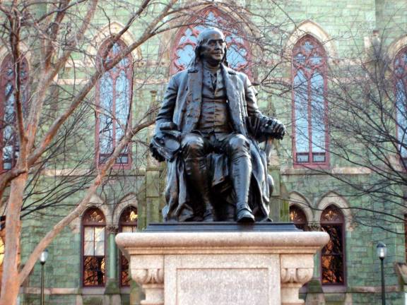 Statue of Benjamin Franklin at the University of Pennsylvania