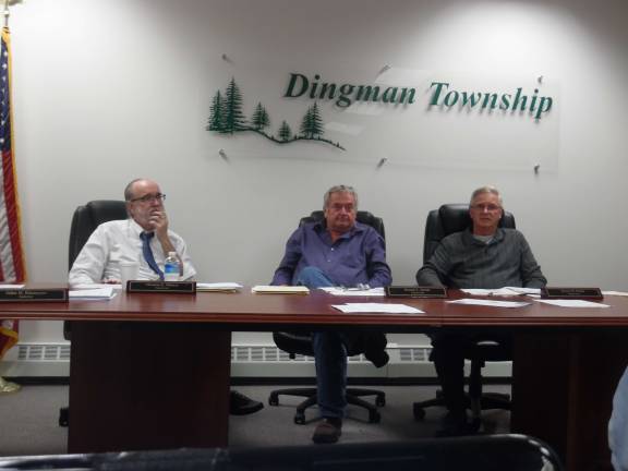 Dingman Township Supervisors (from left): Chair Thomas Mincer, Dennis Brink, and Kerry Welsh (File photo by Anya Tikka)