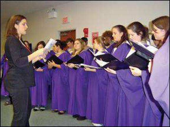 WAHS Choir performs for holiday tea